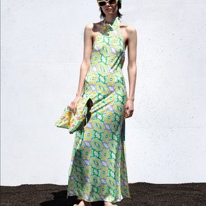 Zara print midi dress